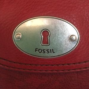 Red Fossil Purse